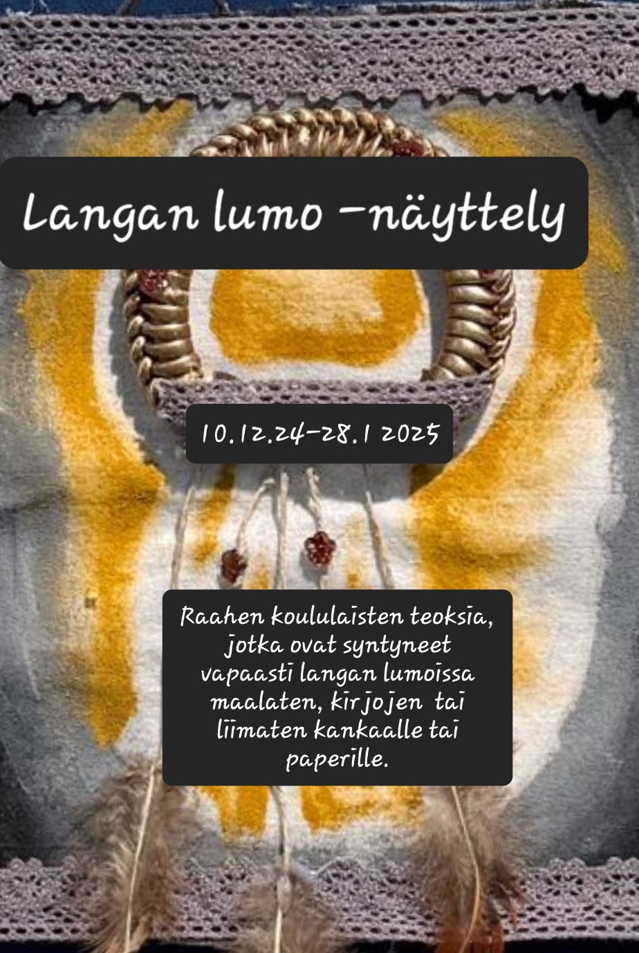 Langan lumo - näyttelyn julistekuva